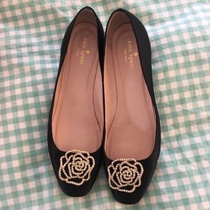 Size 10 Kate Spade flats with flower